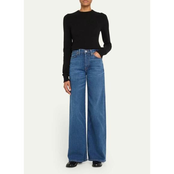 Re/Done Denim - Re/done 70s ultra high rise wide leg jeans, size 27